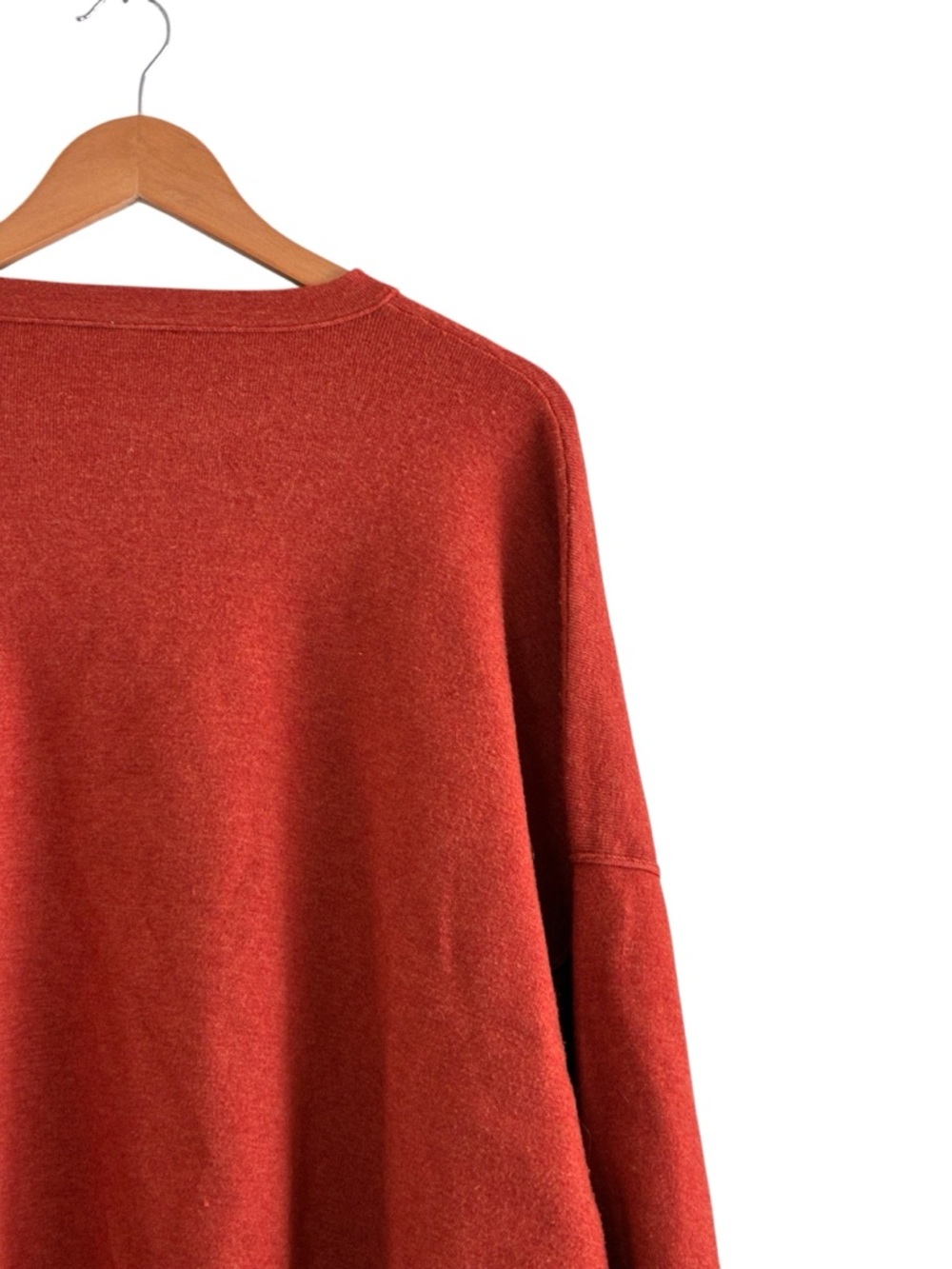 Free People | Uptown Pullover burnt orange rust slouchy oversized sweater small - Picture 10 of 13